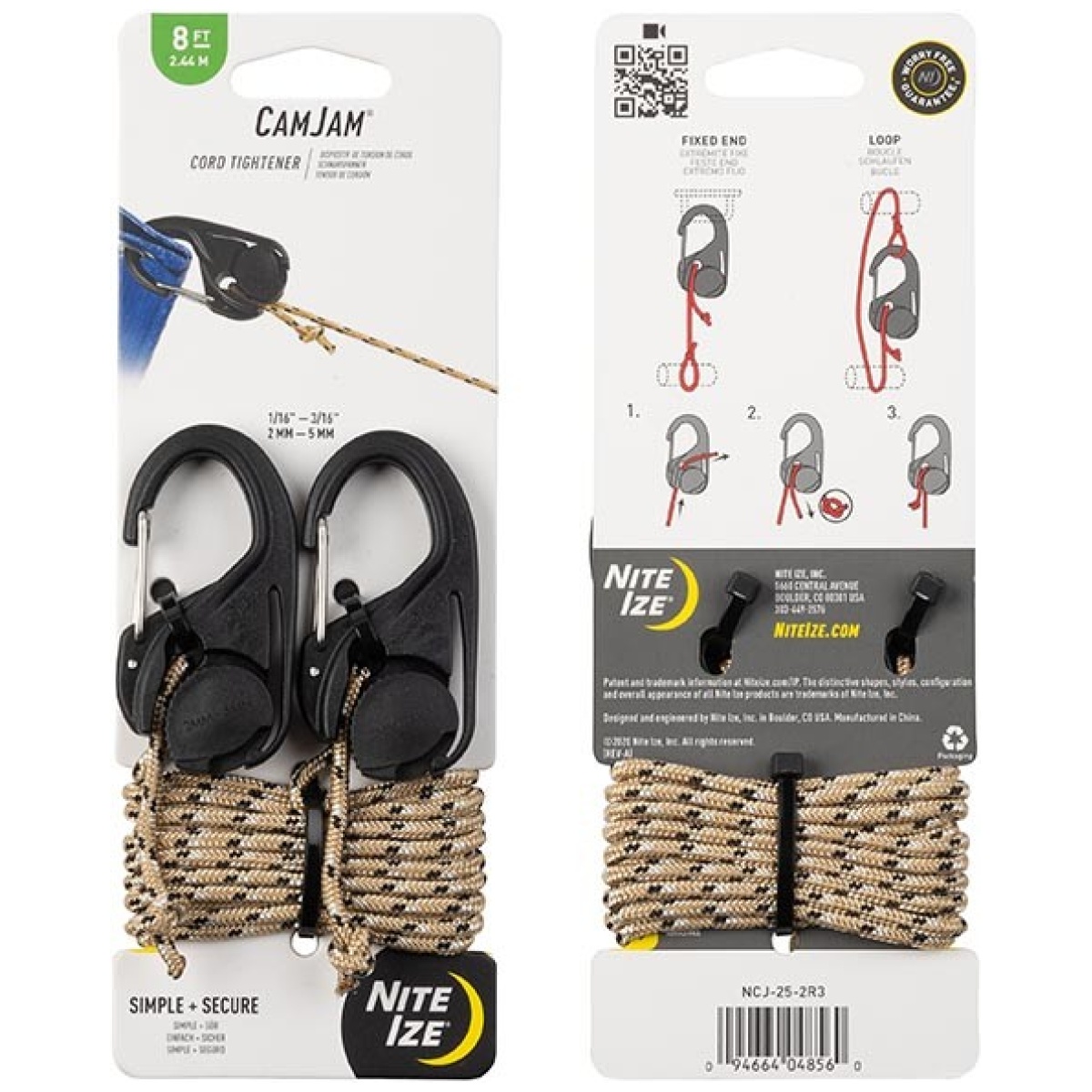 Nincj-25-2r3. Jpg - camjam cord tightener with 8 ft. Rope- 2 pack - nincj 25 2r3