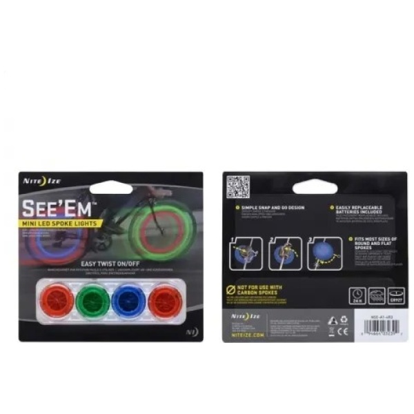 See'Em Mini Spoke Lights - 4 Pack Assorted