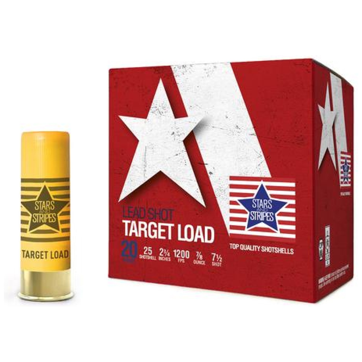 Ppu stars & stripes target shotshells 20ga 2-3/4" 7/8oz 1200 fps #8 25/ct - image 1