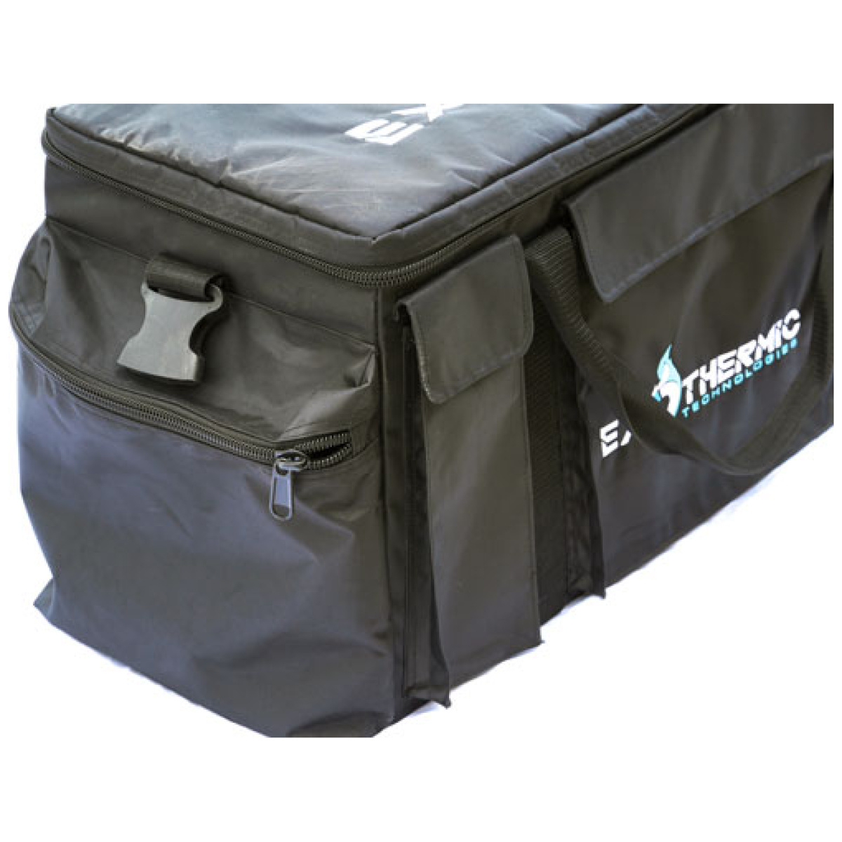 Pfbag_end-pocket. Jpg - exothermic technologies - pulsefire carry bag w/pockets - pfbag end pocket