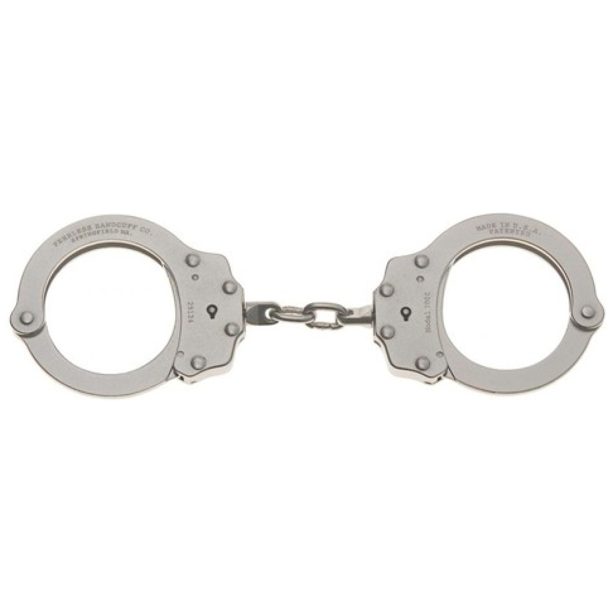 Pr-4710. Jpg - model 700c chain link handcuffs - nickel finish - pr 4710