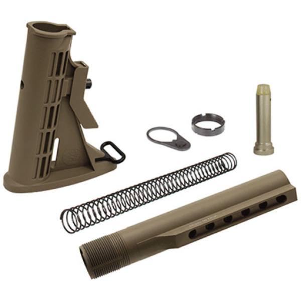 UTG STOCK ASSEMBLY AR-15 FDE - 6 POSITION MIL-SPEC