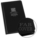 Fabrikoid Hard Cover Notebook - Black (4.75'' x 7.5'')