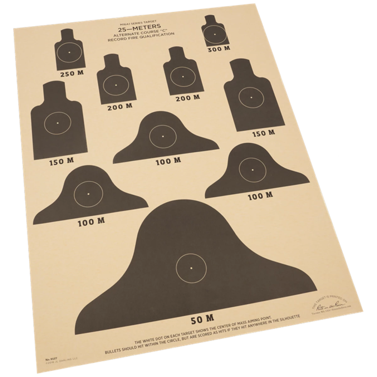 Rir-9127x. Png - 25 meter alt-c qualification targets (17'' x 22'') - rir 9127x