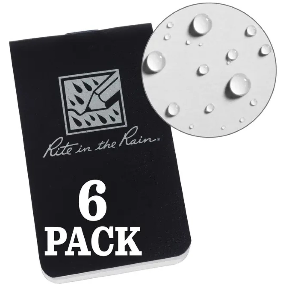 Rir-otg771l. Jpg - on-the-go notebook (blank) - black - 6 pack - rir otg771l