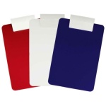Antimicrobial Plastic Clipboard - Letter/A4 Size - Red/White/Blue 3-Pack