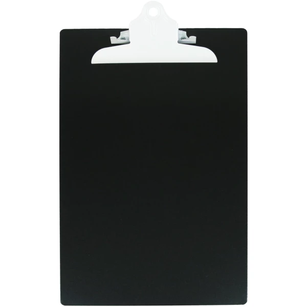 Legal Size Aluminum Clipboard w/ Clip - Black