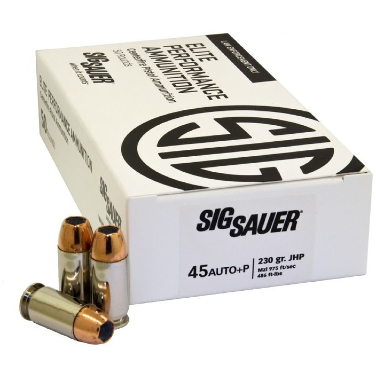Sse45ap2ple50. Jpg - elite performance. 45 auto +p jhp le - sse45ap2ple50