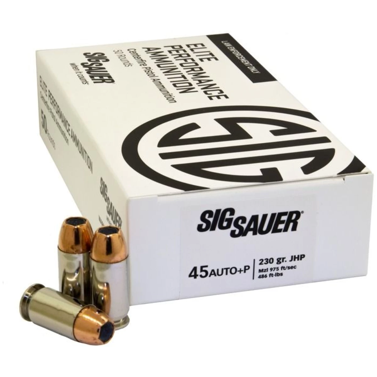 Elite performance. 45 auto +p jhp le - image 1