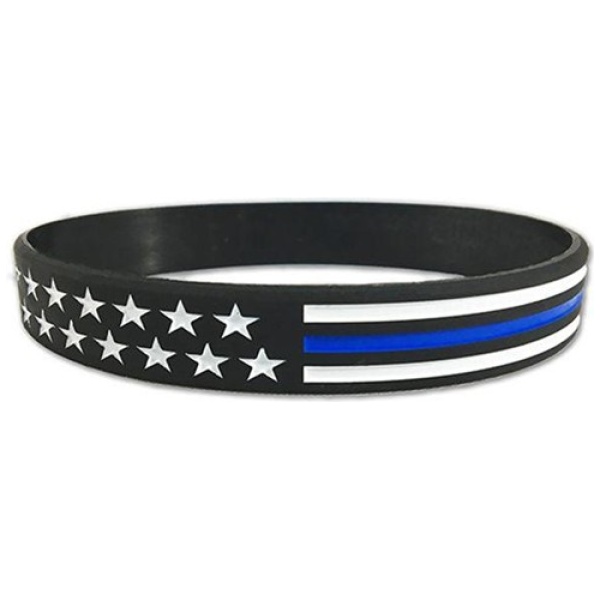 Thin Blue Line American Flag Bracelet