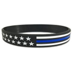 Thin Blue Line American Flag Bracelet