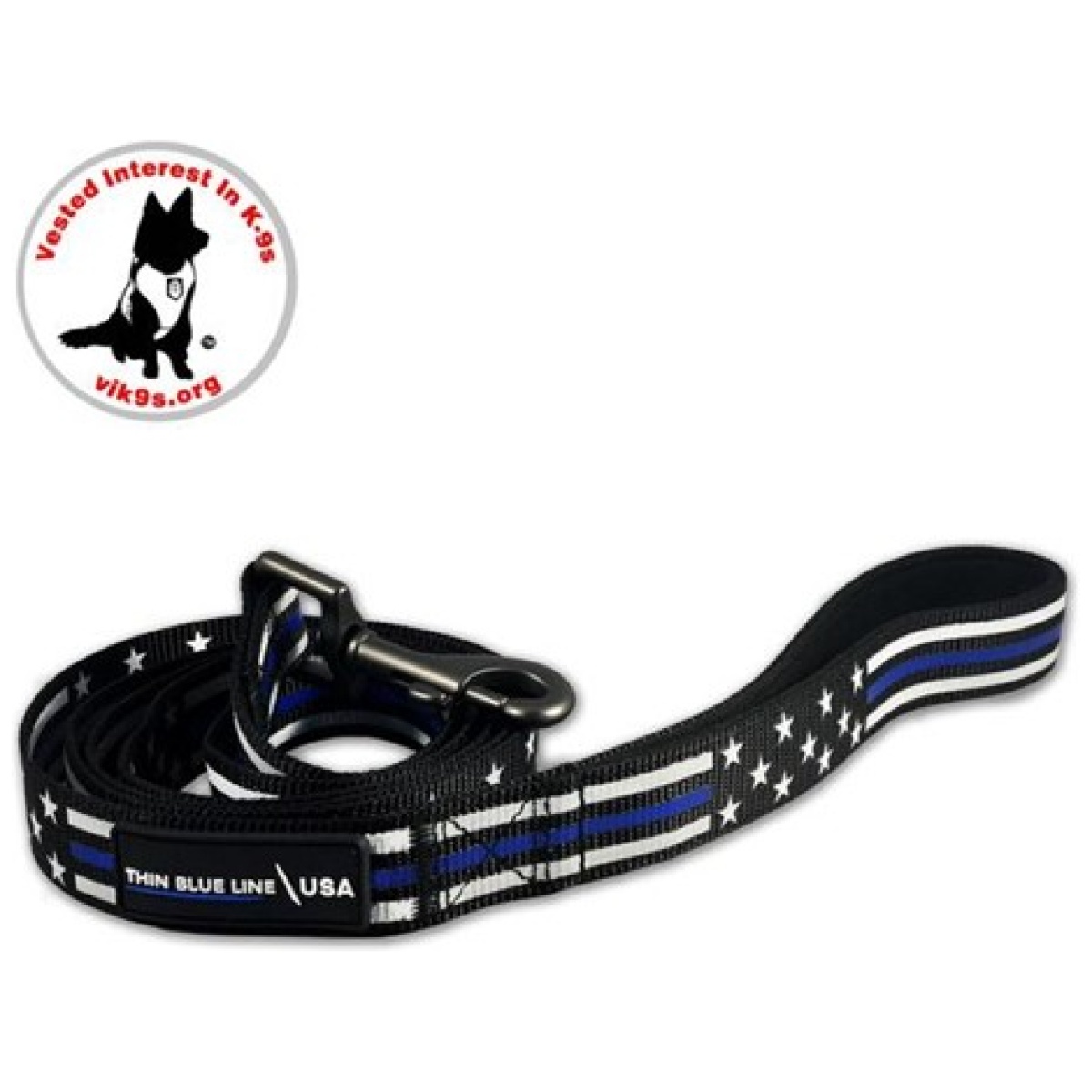 Tbl-am-leash. Jpg - dog leash, thin blue line stars & stripes - tbl am leash