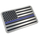Vehicle Emblem - Thin Blue Line American Flag