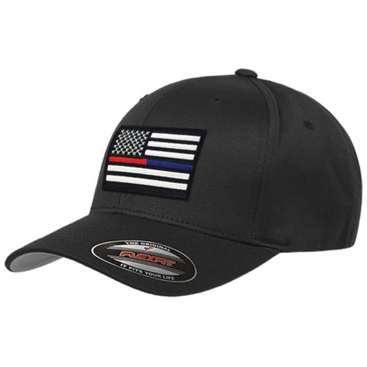 Tbl-flex-dual-black-lg. Jpg - flexfit dual american flag hat - tbl flex dual black lg