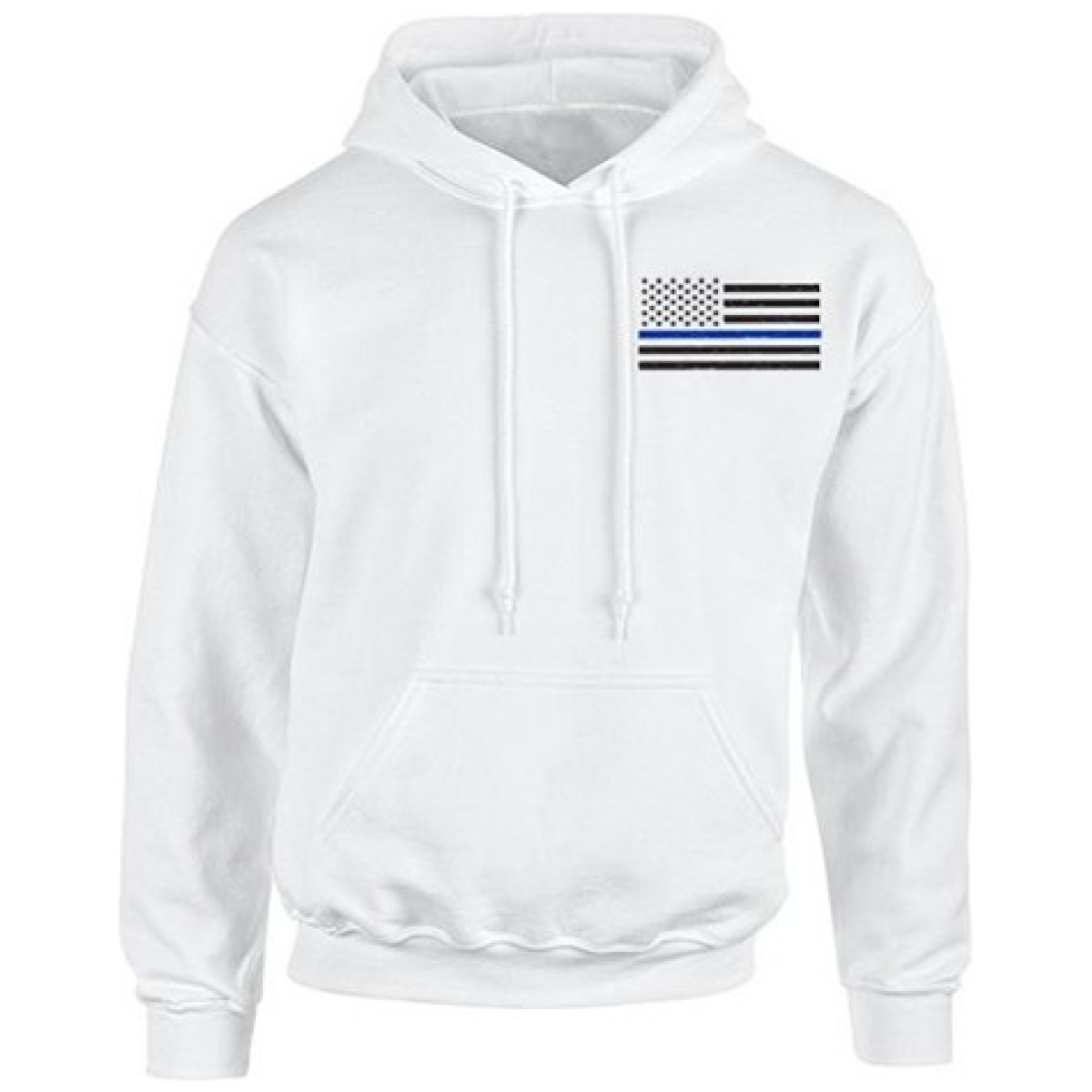 Hoodie - thin blue line american flag - image 1