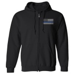Full Zip - Thin Blue Line American Flag - Unisex