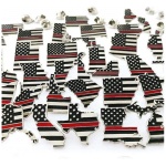 New York, Thin Red Line American Flag Pin