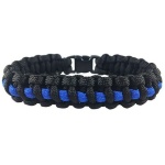Paracord Survival Bracelet, Thin Blue Line