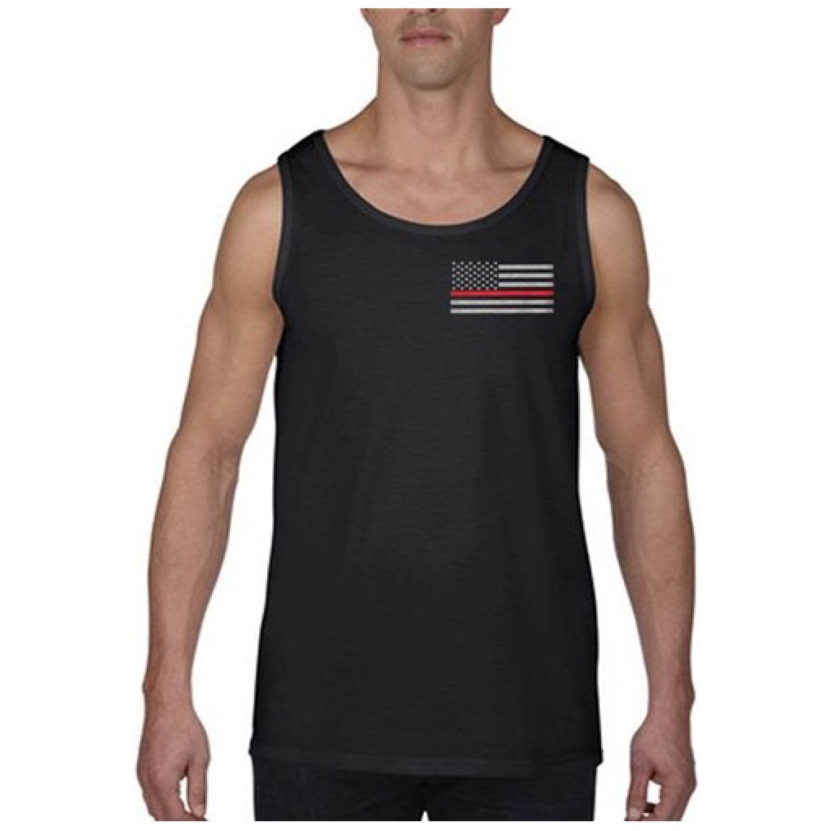 Tank - thin red line american flag - image 1
