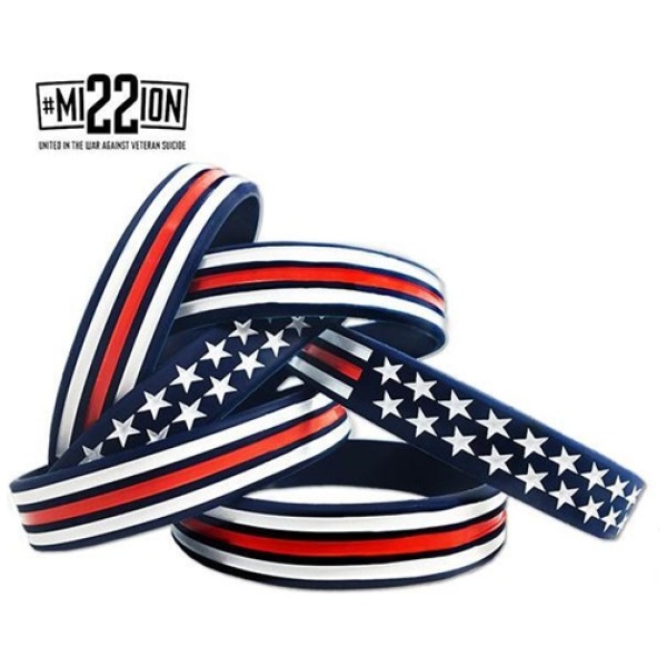 Red, White, and Blue American Flag Bracelet
