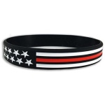 Thin Red Line American Flag Bracelet