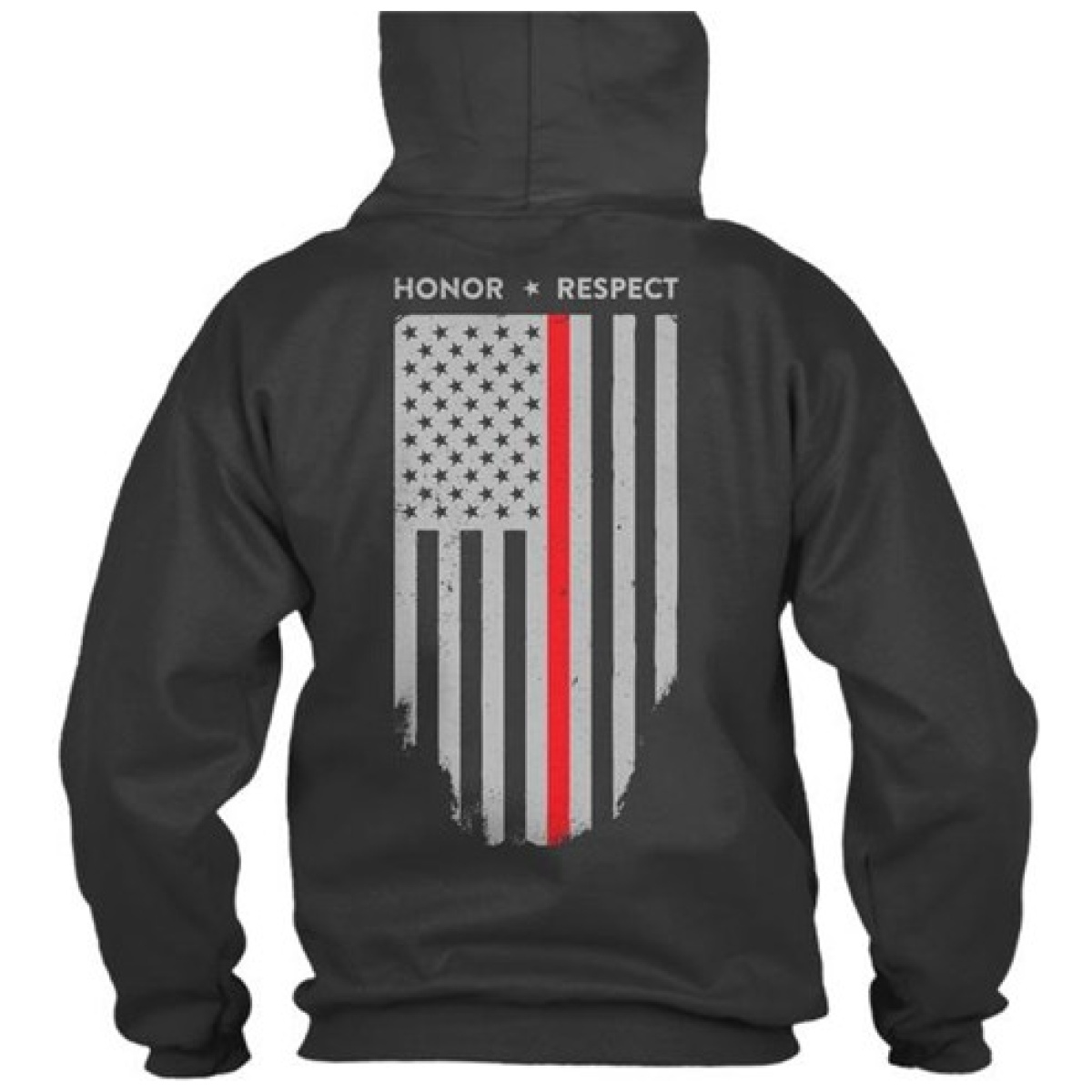 Tbl-trl-h-black-xl. Jpg - hoodie - thin red line american flag honor & respect - tbl trl h black xl