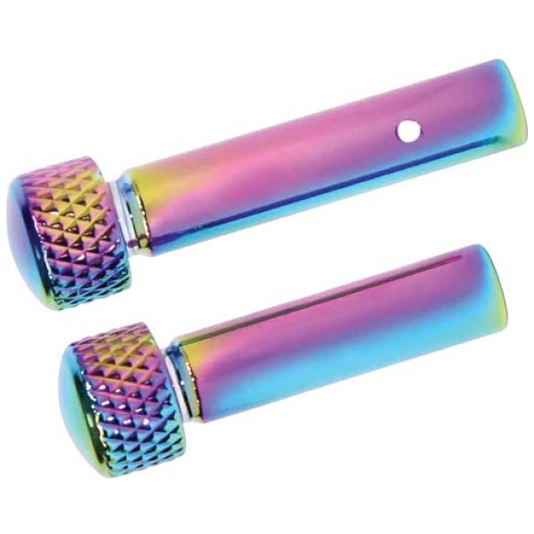 GUNTEC AR15 EXTENDED TAKEDOWN - PIN SET RAINBOW PVD COATED