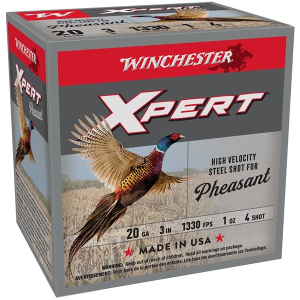 Winchester Xpert HV Steel Pheasant Shotshells 20 ga 3" 1 oz 1330 fps #4 25/ct