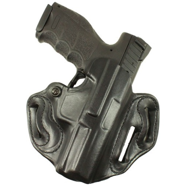 DESANTIS SPEED SCABBARD HOLSTR - RH OWB LEATHER M&P 9/40/45C BL