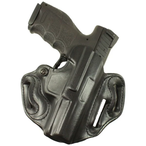 DESANTIS SPEED SCABBARD HOLSTR - RH OWB LEATHER M&P 9/40/45C BL