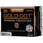 SPEER GOLD DOT 45 ACP - 185GR GDHP 20RD 10BX/CS
