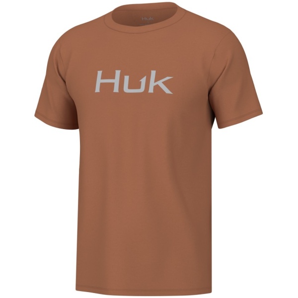 Huk Logo Short Sleeve Shirt Sunburn M