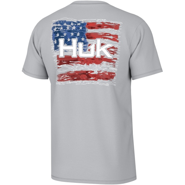 Huk KC Fly Flag Shirt Sleeve Shirt Harbor Mist XL