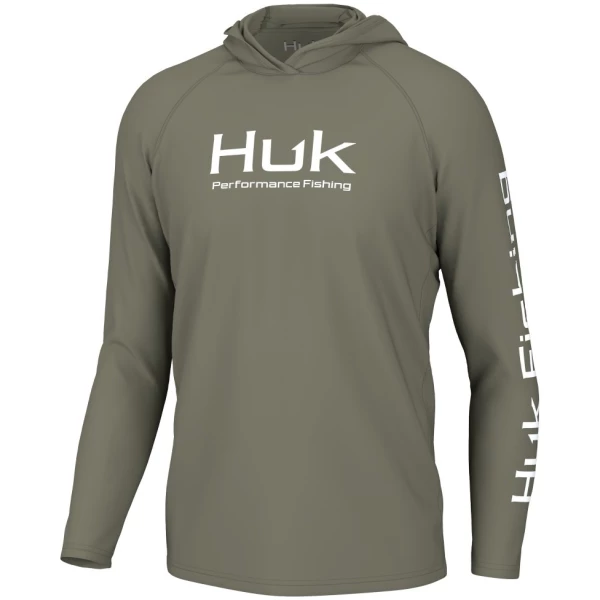 Huk Vented Pursuit Long Sleeve Hoodie Moss M