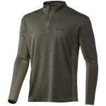 Huk Coldfront 1/4 Zip Long Sleeve Shirt Heather Moss S