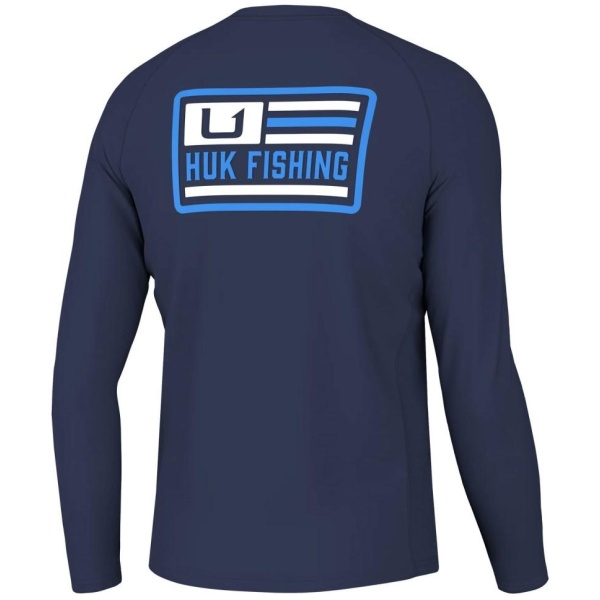 Huk Farm Pursuit Long Sleeve Shirt Naval Academy S
