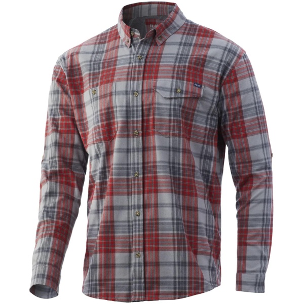 Huk Rutledge Fishing Flannel Volcanic Ash S