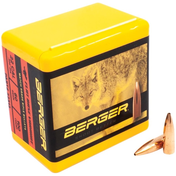 Berger Match Grade Varmint Bullets .22 cal .224" 60 gr FB VARMINT 100/box