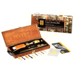 HOPPES DELUXE GUN CLEANING KIT - W/WOOD STORAGE CASE