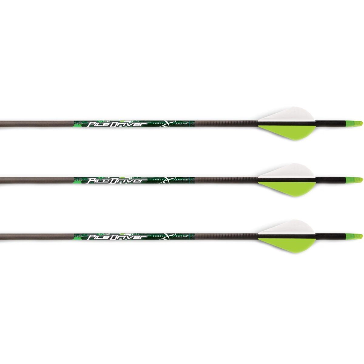 Gf52148. Jpg - carbon express piledriver crossbow bolts 20" - 3pk lighted nock - gf52148