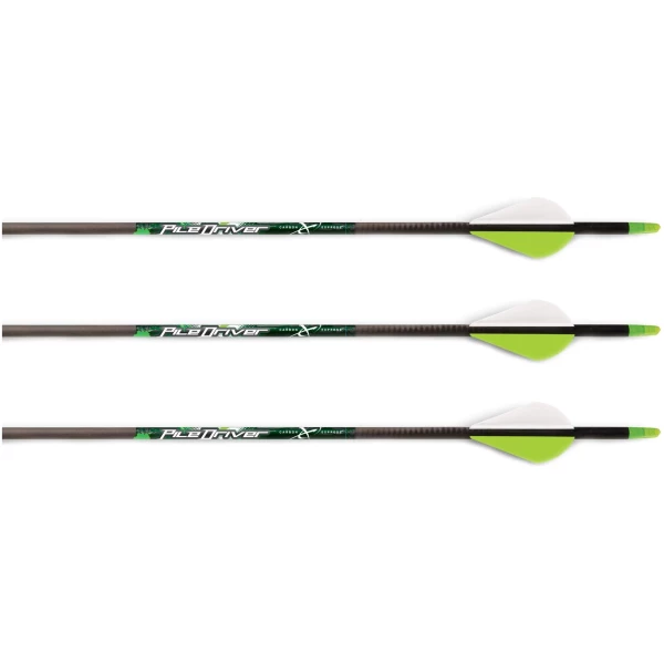 Carbon Express PileDriver Crossbow Bolts 20" - 3pk Lighted Nock