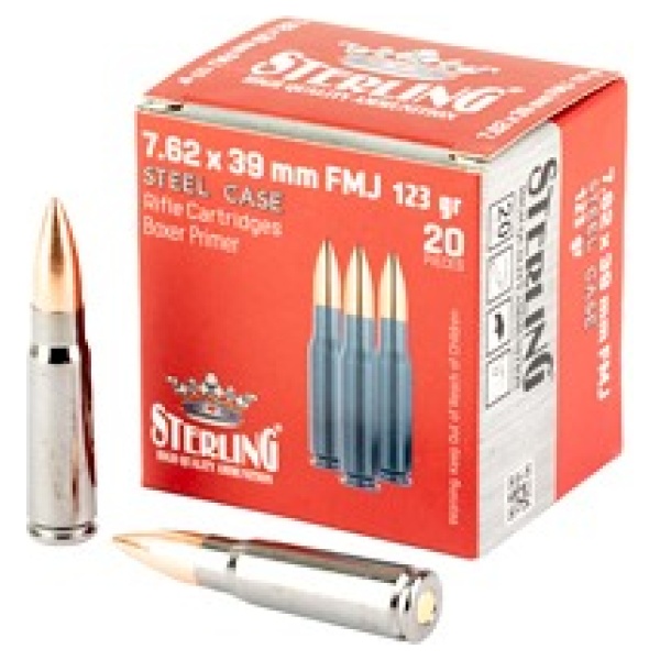 STERLING SC 762X39 123GR FMJ 20/1000