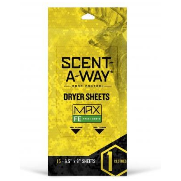 Hunters Specialties Scent-A-Way Dryer Sheets - Fresh Earth 15/pk