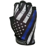 Blue Line Flag - Unlined - Half Finger Gloves