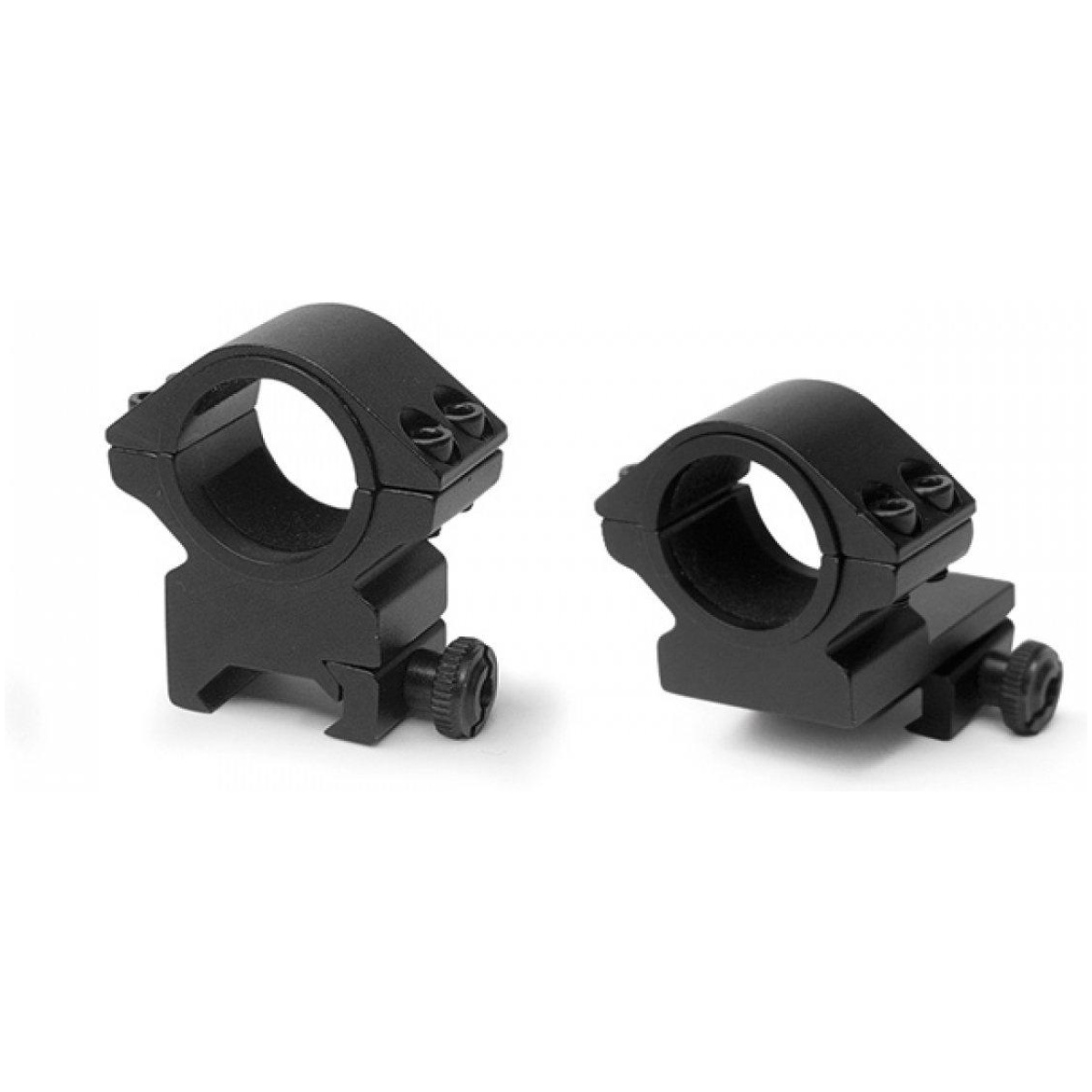 Kl7408. Jpg - konus 2-piece steel riflescope rings with quick release lever 1" low - matte black - kl7408