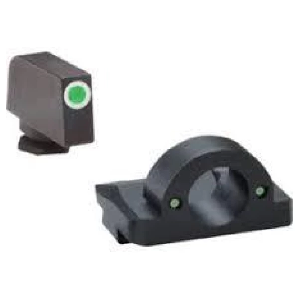 Green Tritium Outline White for Glock Gen 5 17-19-19X-26-45