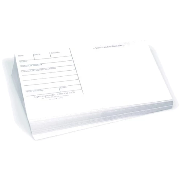 Latent Print Cards
