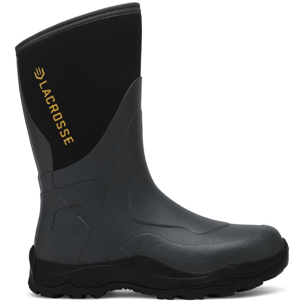 LaCrosse Alpha Agility Field Boot 12" Black/Gray Size 8