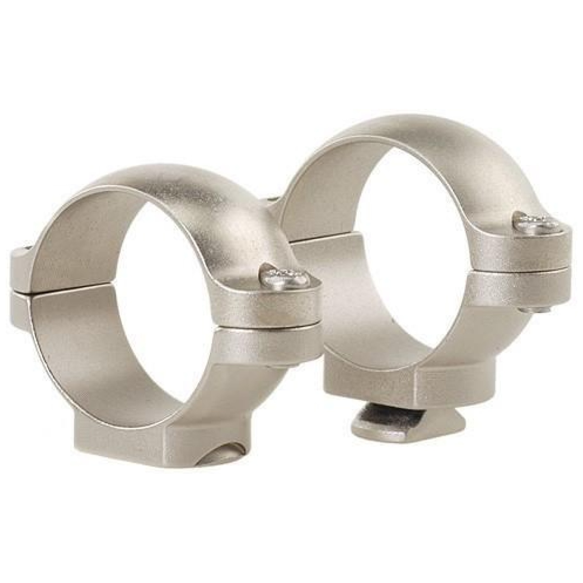 Lu49899. Jpg - leupold 2-piece std windage adjustable steel rings 1" low silver - lu49899