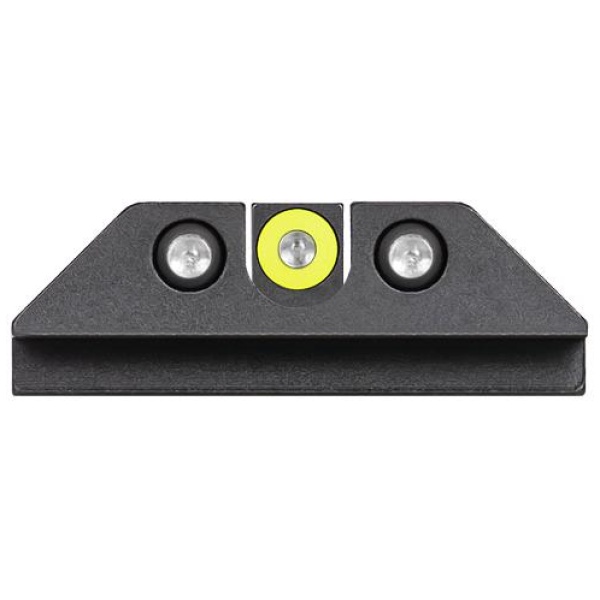 Night Fision Tritium Night Sight Set Yellow Front Black U-Notch Back for Glock
